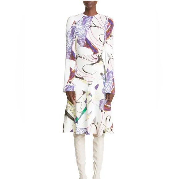 Stella McCartney Dresses & Skirts - Stella McCartney Ahab Abstract Print Long Sleeve Midi Dress
